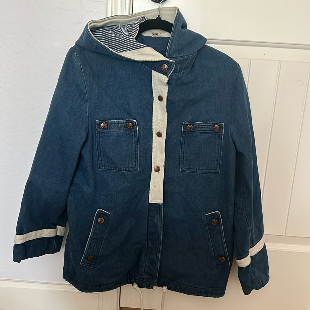 Vintage 1970s Sears JR Bazaar Denim Jacket Size 13.